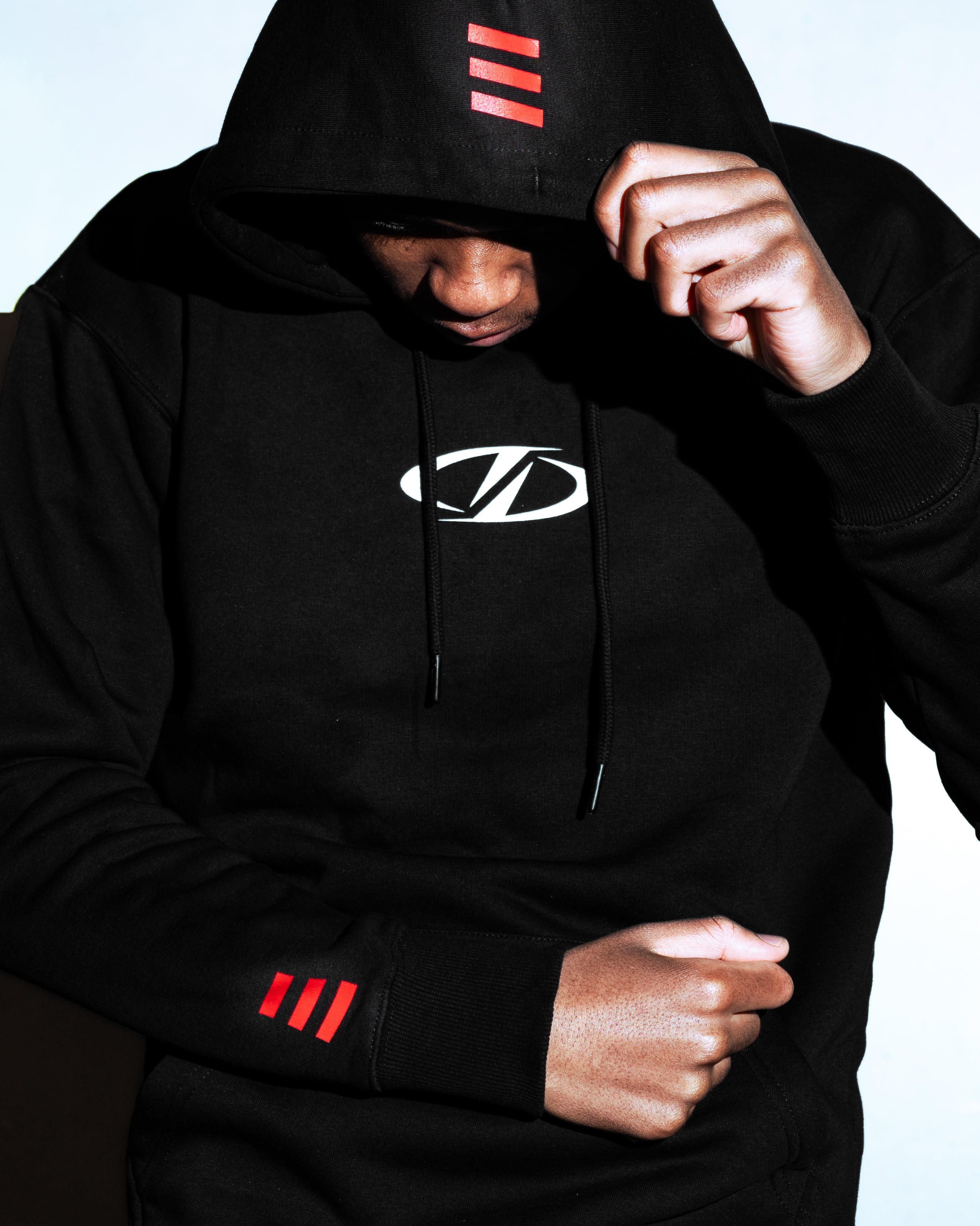 Hoodie Tout Droit - Noir