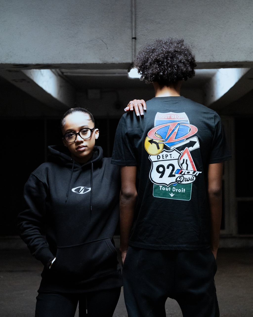 Tshirt Tout Droit Highway - Noir