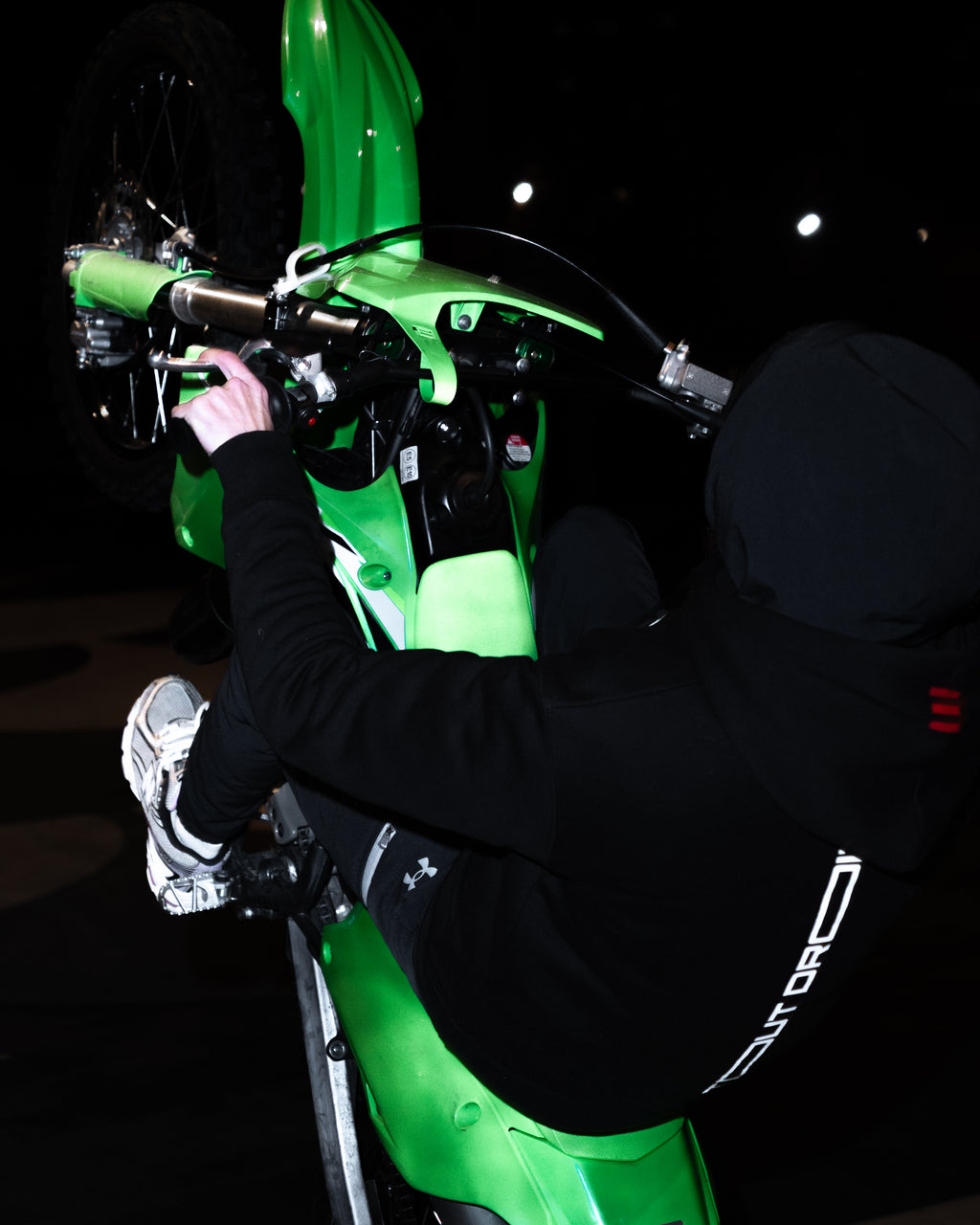 Hoodie Tout Droit - Noir