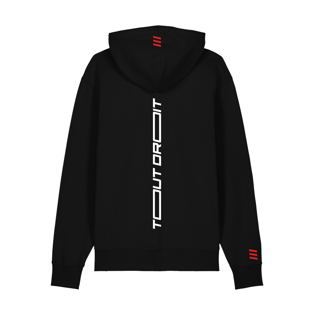 Hoodie Tout Droit - Noir