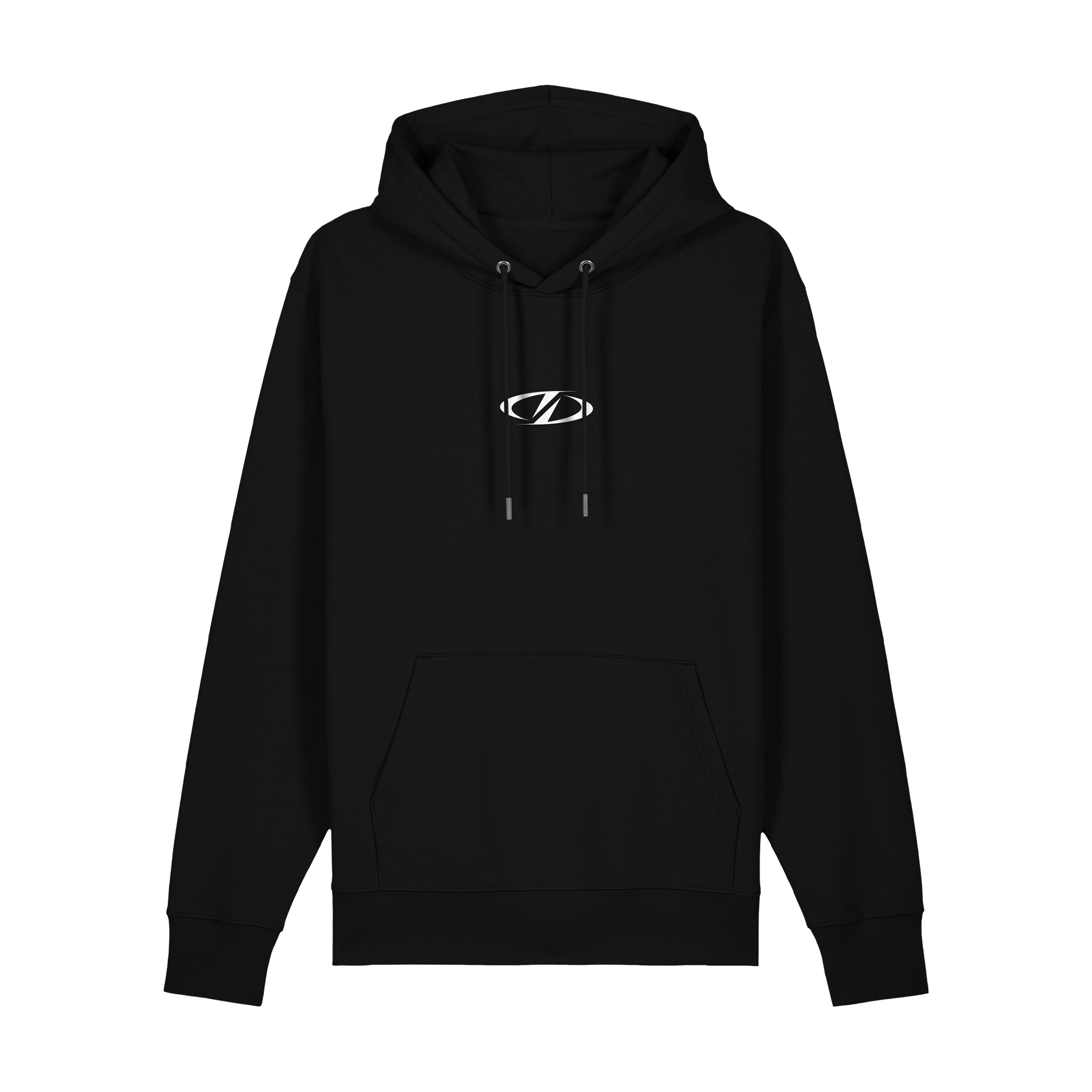 Hoodie Tout Droit - Noir