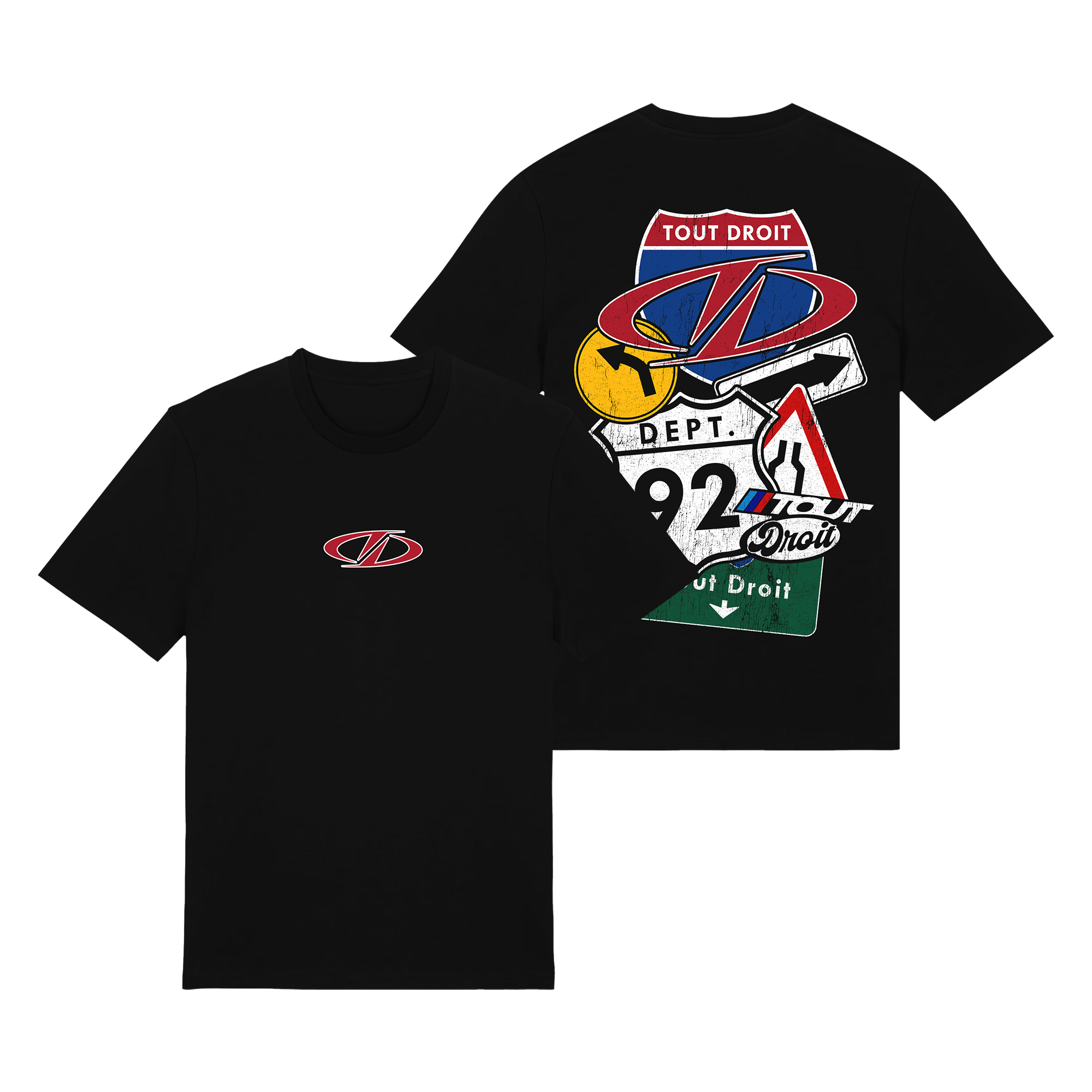 Tshirt Tout Droit Highway - Noir